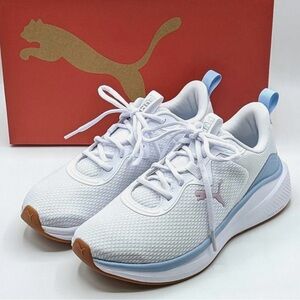PUMA Women’s Skyrocket Sneakers White/Blue Sz 10 BNIB Comfy Running Walk  Shoes